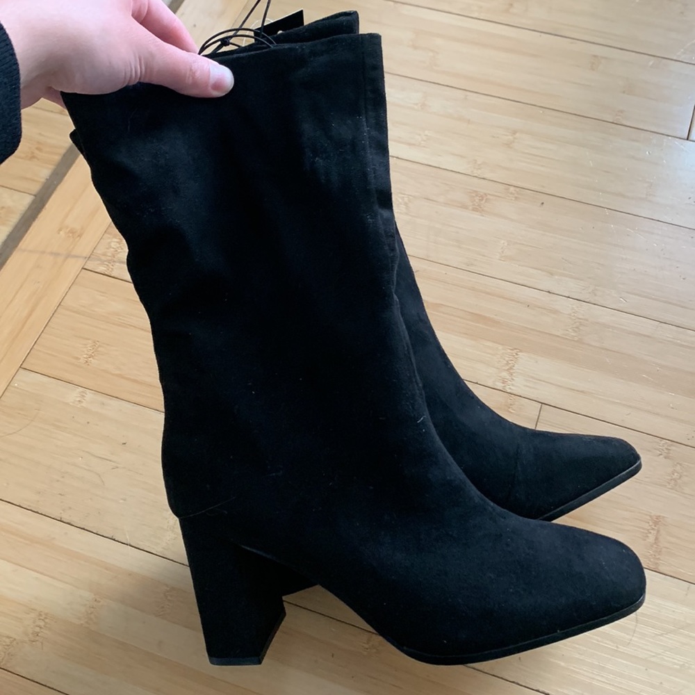 Express 8.5 Square Toe Booties - Picture 3 of 4